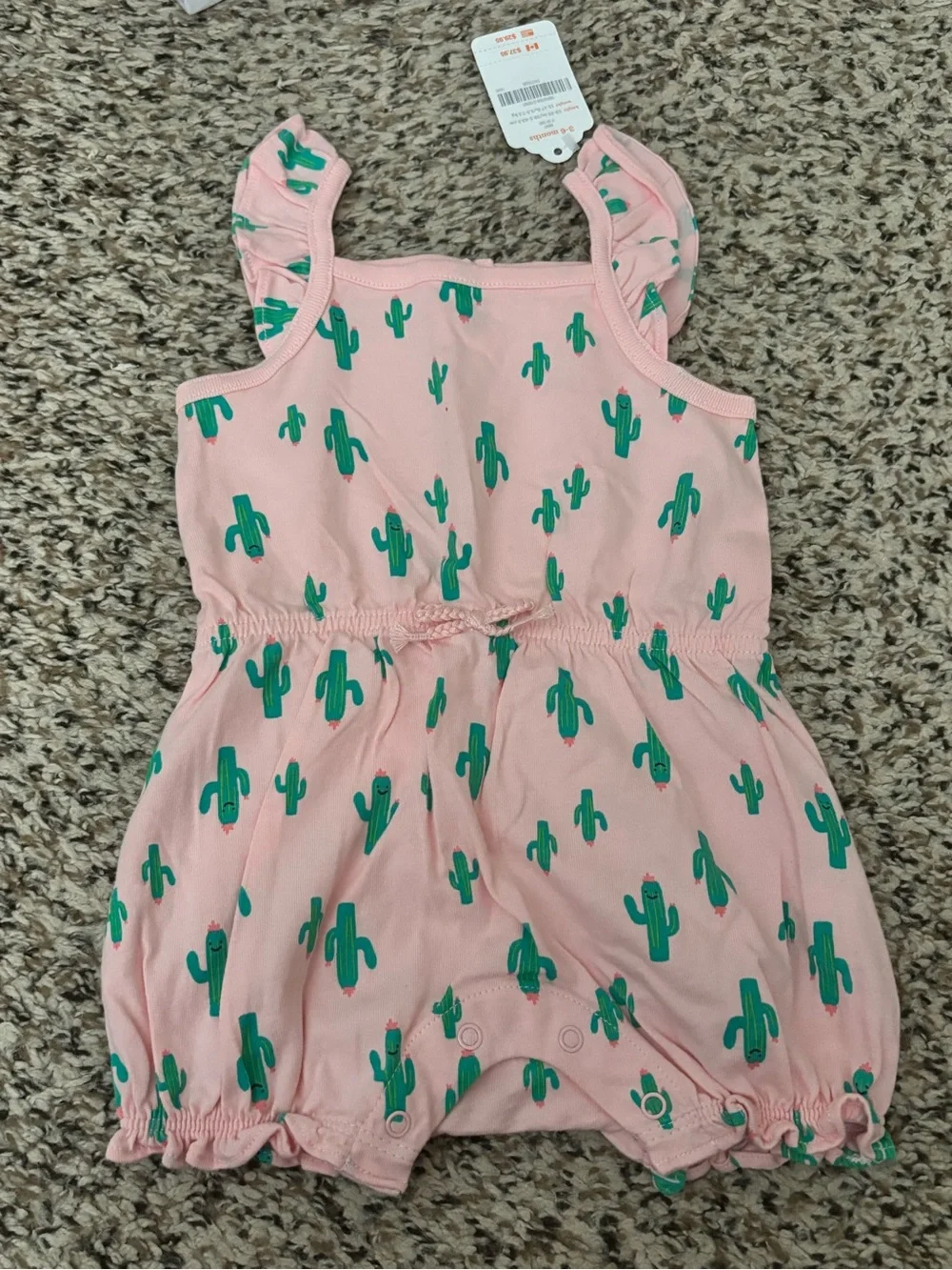 Gymboree Pink Cactus-Print Baby Romper